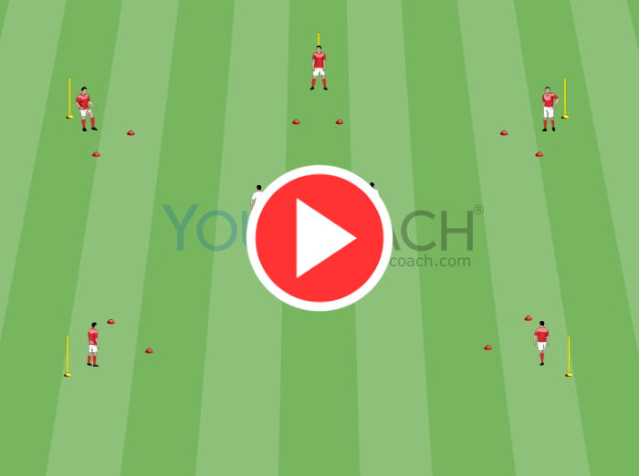 Soccer drill to train aerobic dribbling and oriented control The Star