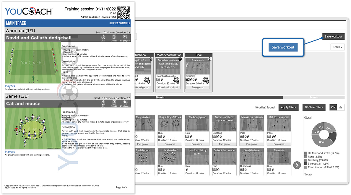 Print your training session