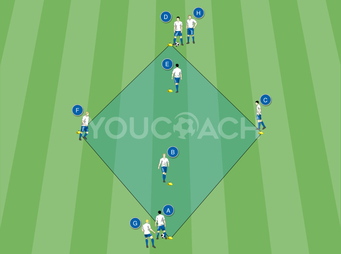 Passing the ball in the diamond with voice command