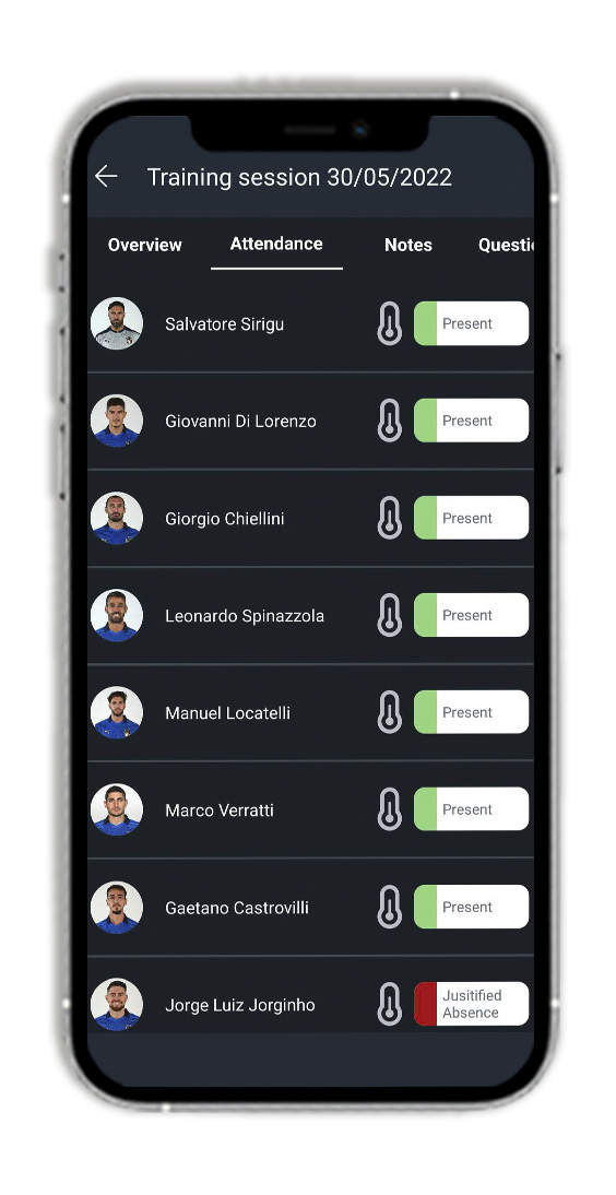 Attendance on YouCoachApp