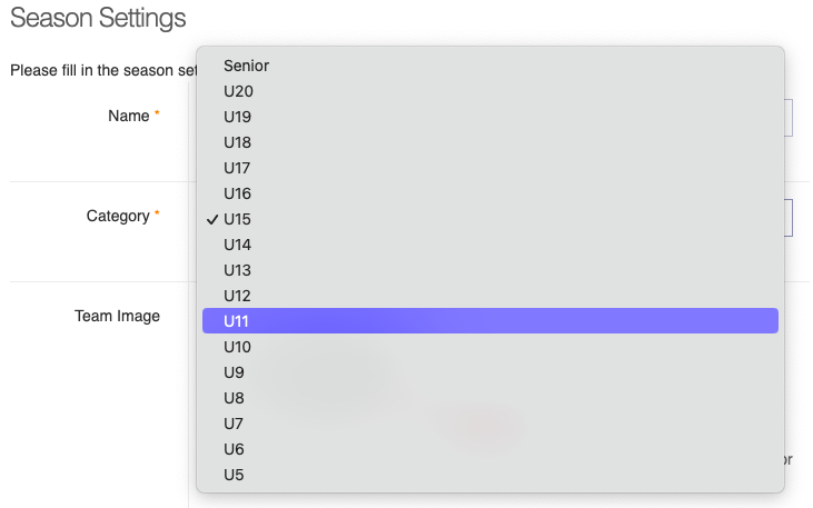 Player Age Group and Stages YouCoachApp