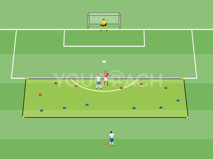 Simplified situation: Countermovement and shot on goal