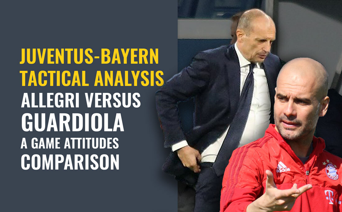 Juventus-Bayern Monaco, Champions League.  Tactical analysis and comparison of play behaviours