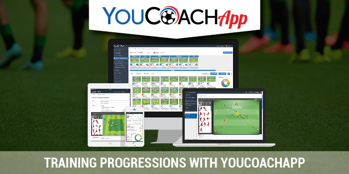 Training progressions with YouCoachApp, the app for soccer coaches Training progressions with YouCoachApp, the app for soccer coaches