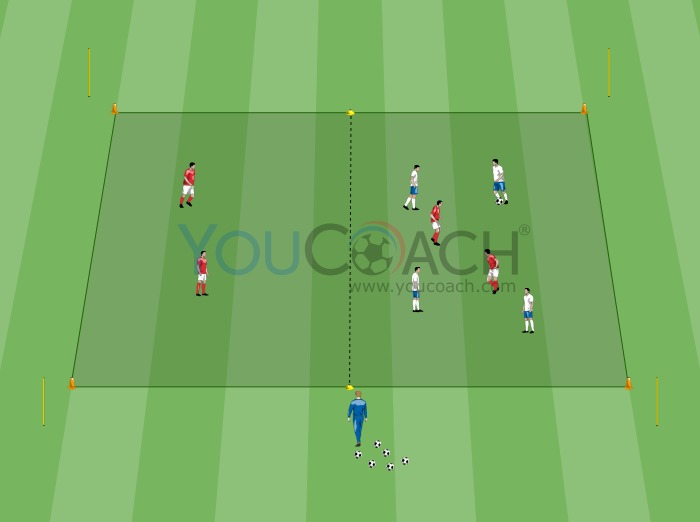 Small-Sided Game 4 vs 2: high intensity and transitions