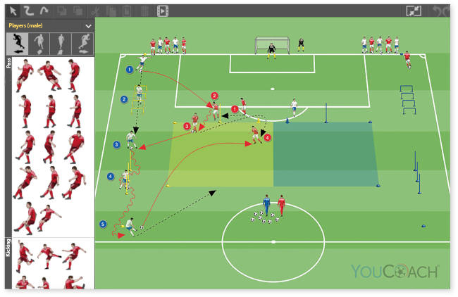 How to draw a soccer drill