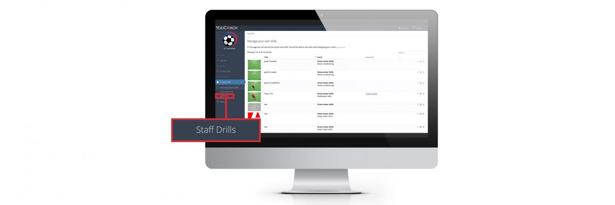 Staff drills on YouCoachApp