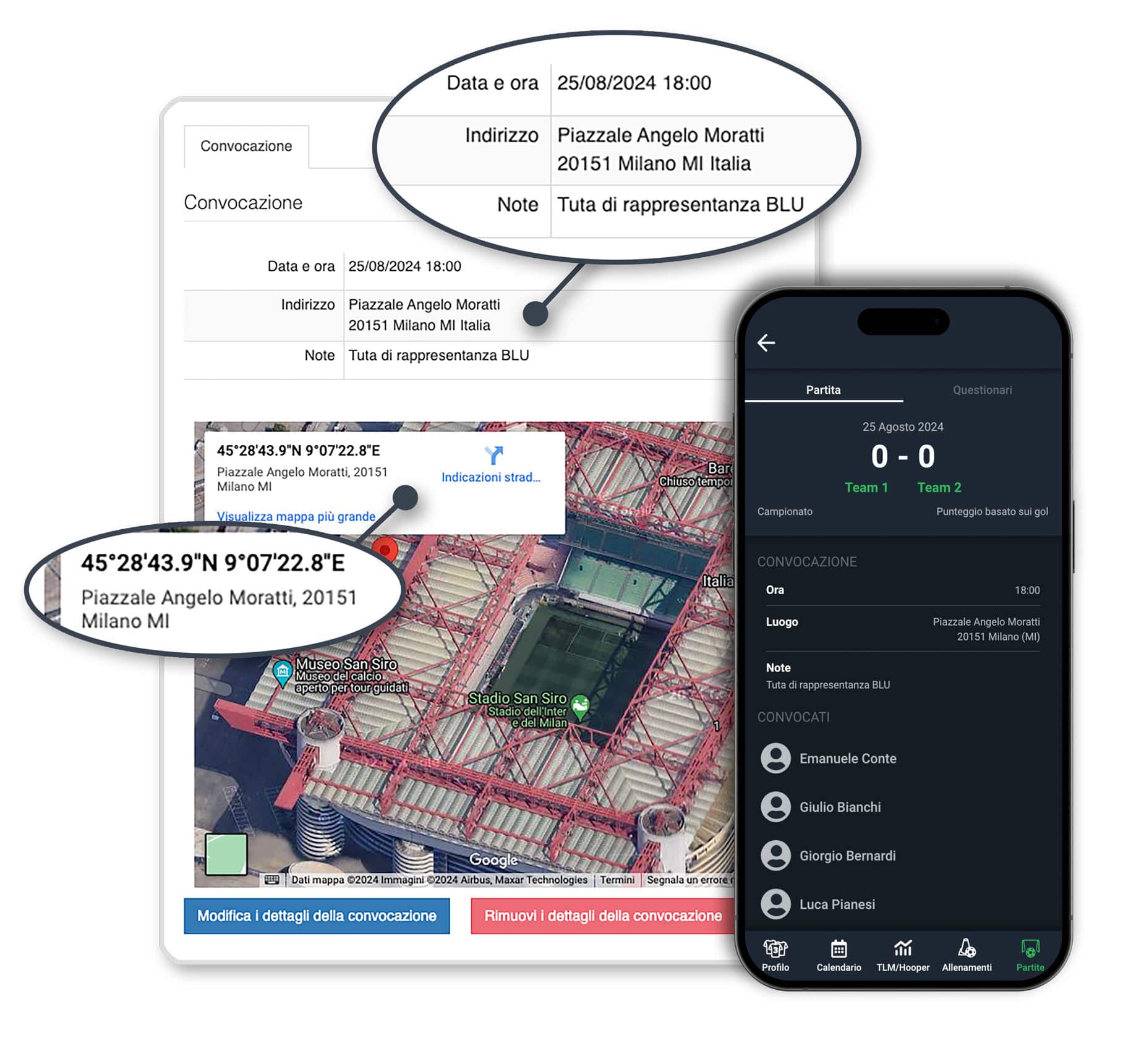YouCoach App: la gestione delle convocazione è ancor più semplificata