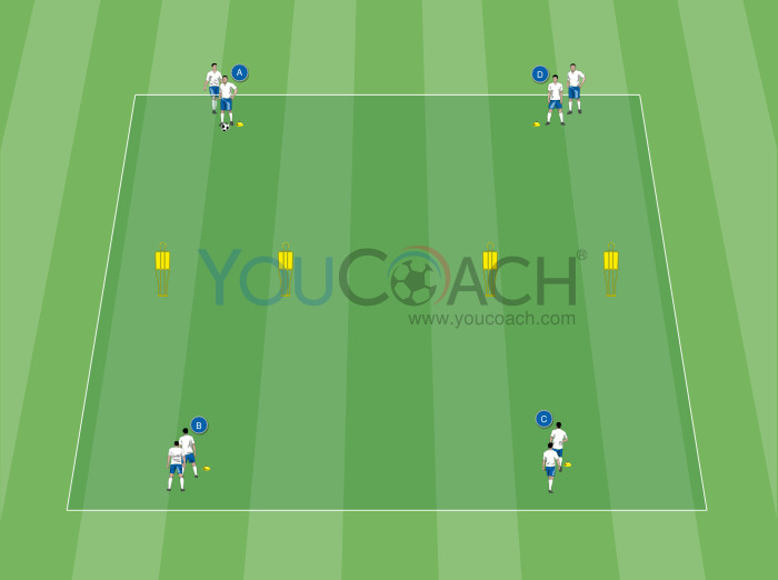 Quick diagonal passes